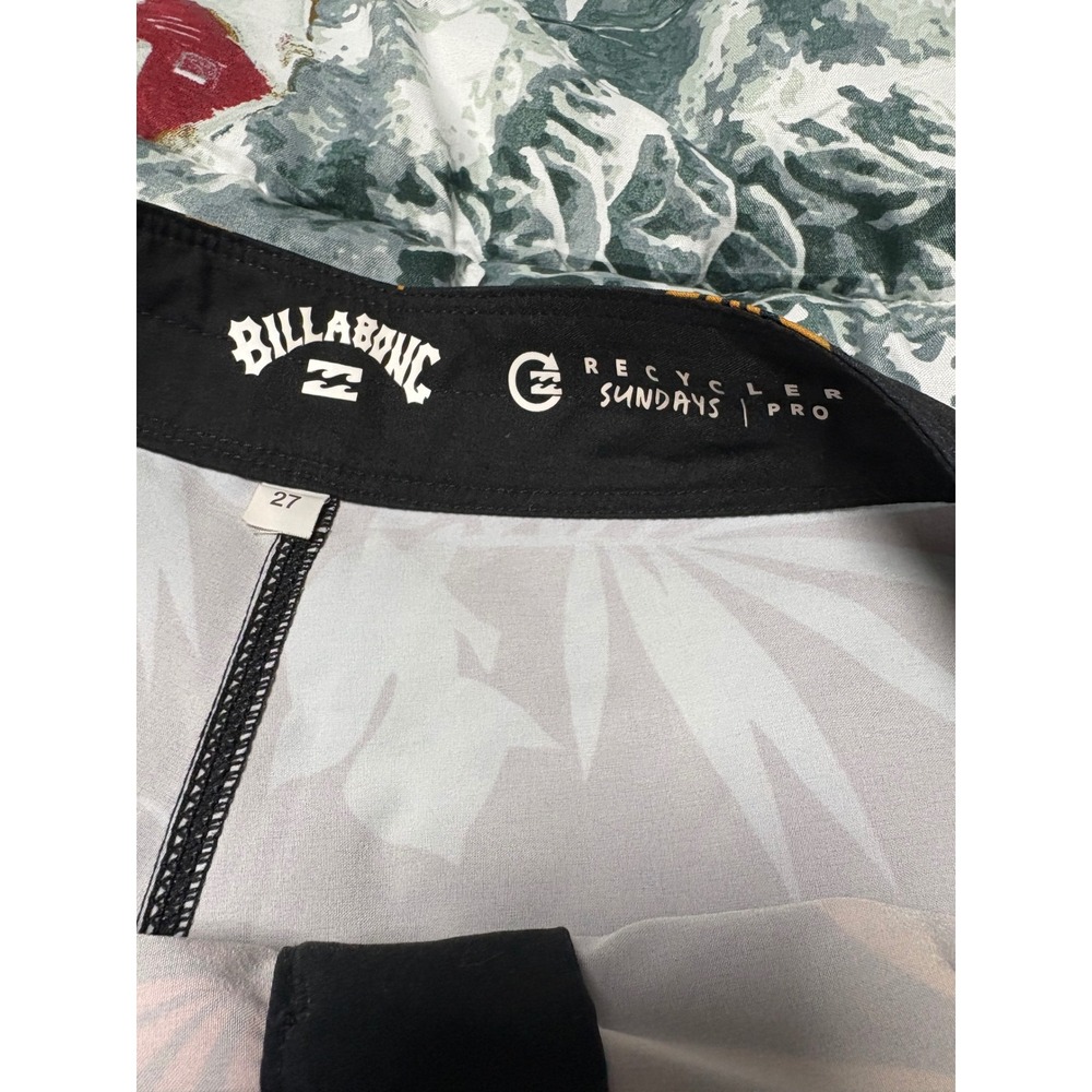 Billabong Swim Shorts swim wear Men's or youth Black Tropical Leaf Print - Picture 4 of 9